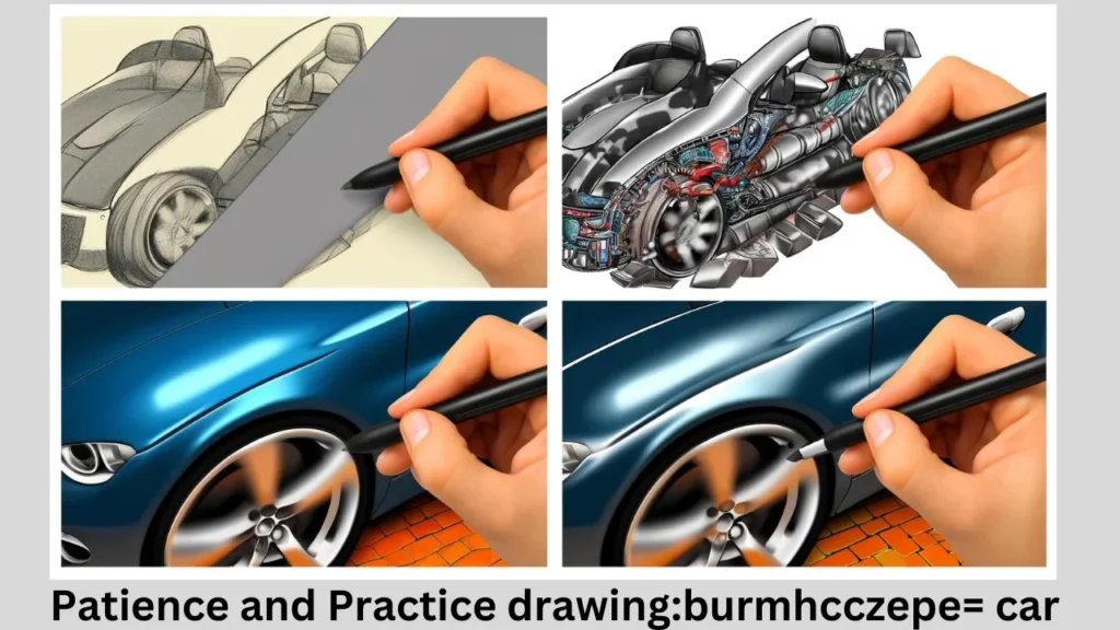 Patience and Practice drawing:burmhcczepe= car