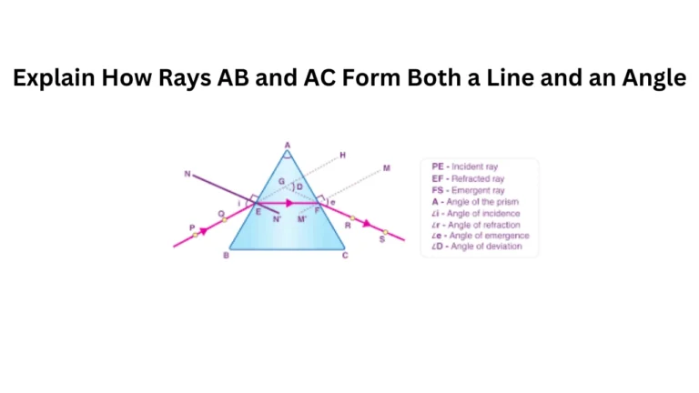 explain how rays ab and ac form both a line and an angle.