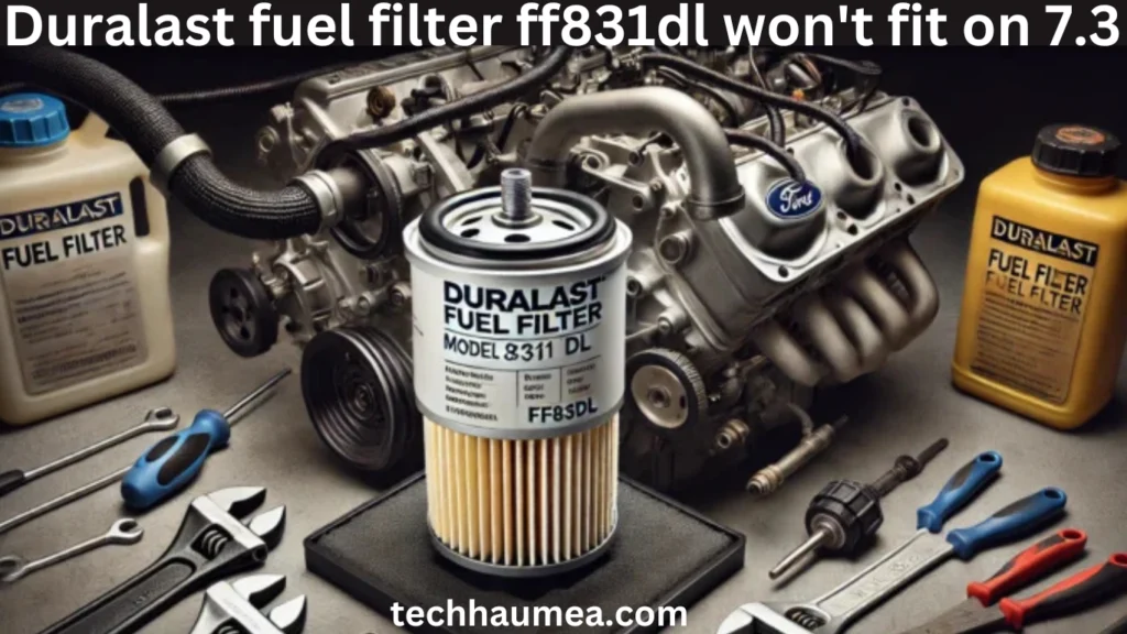 duralast fuel filter ff831dl won't fit on 7.3